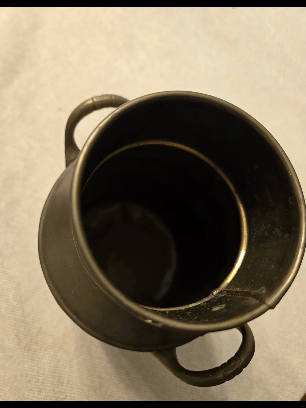 Vintage Heavy Patina Brass Mini Milk Can/ Bud Vase